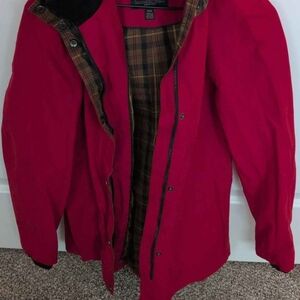 Pendleton Men's Red Raincoat with Plaid Lining